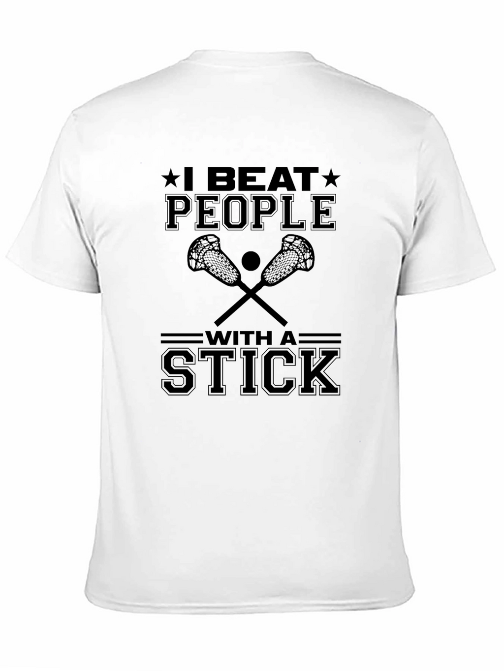 I Beat People with a Stick Black T-Shirt