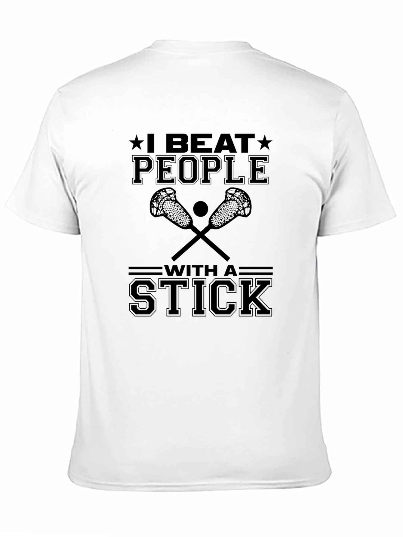 I Beat People with a Stick Black T-Shirt