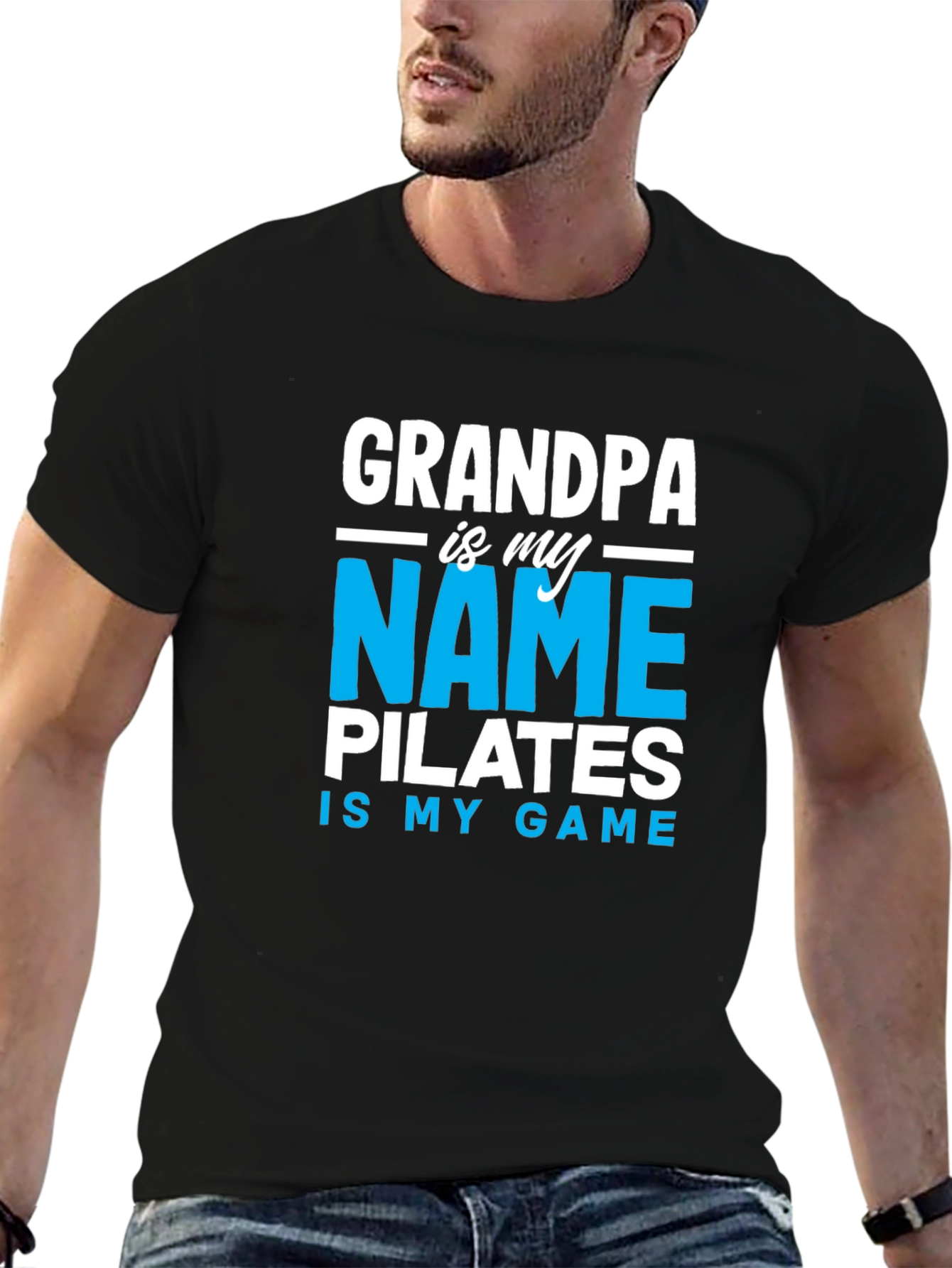 Grandpa Pilates Game T-Shirt Funny Exercise Tee