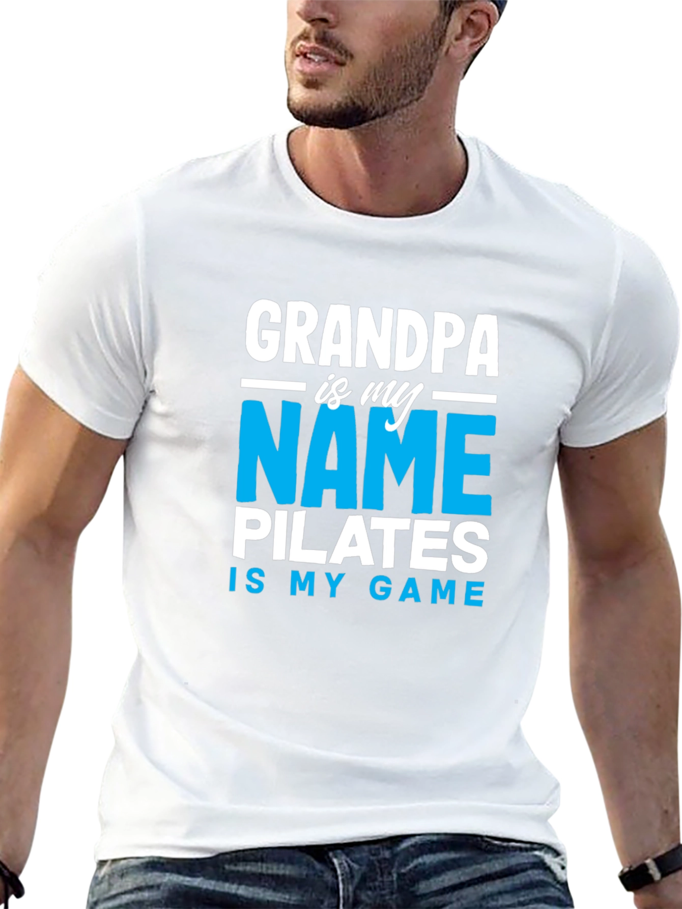 Grandpa Pilates Game T-Shirt Funny Exercise Tee