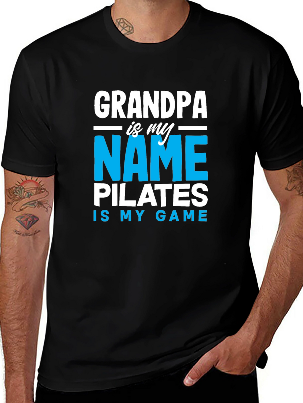 Grandpa Pilates Game T-Shirt Funny Exercise Tee