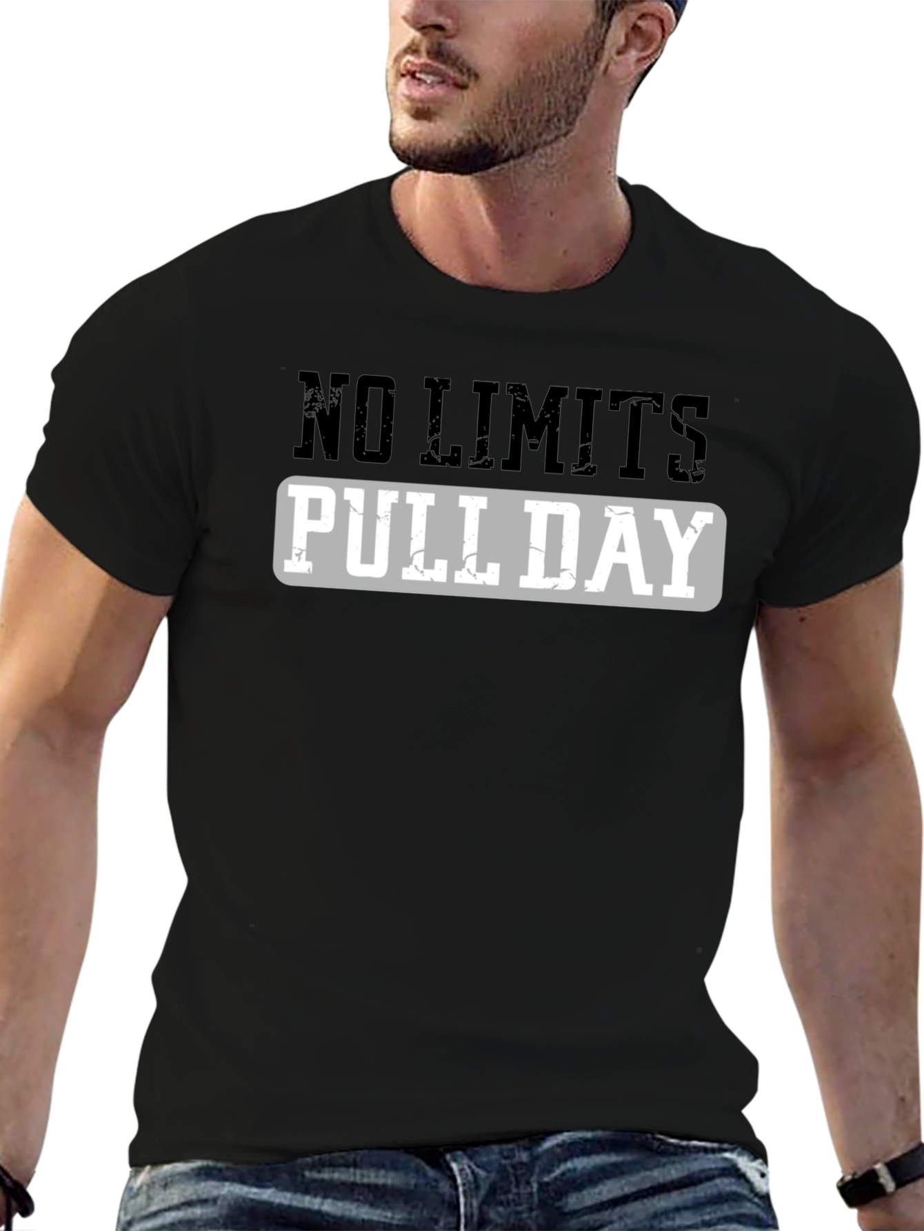 No Limits Pull Day Black Graphic T-Shirt