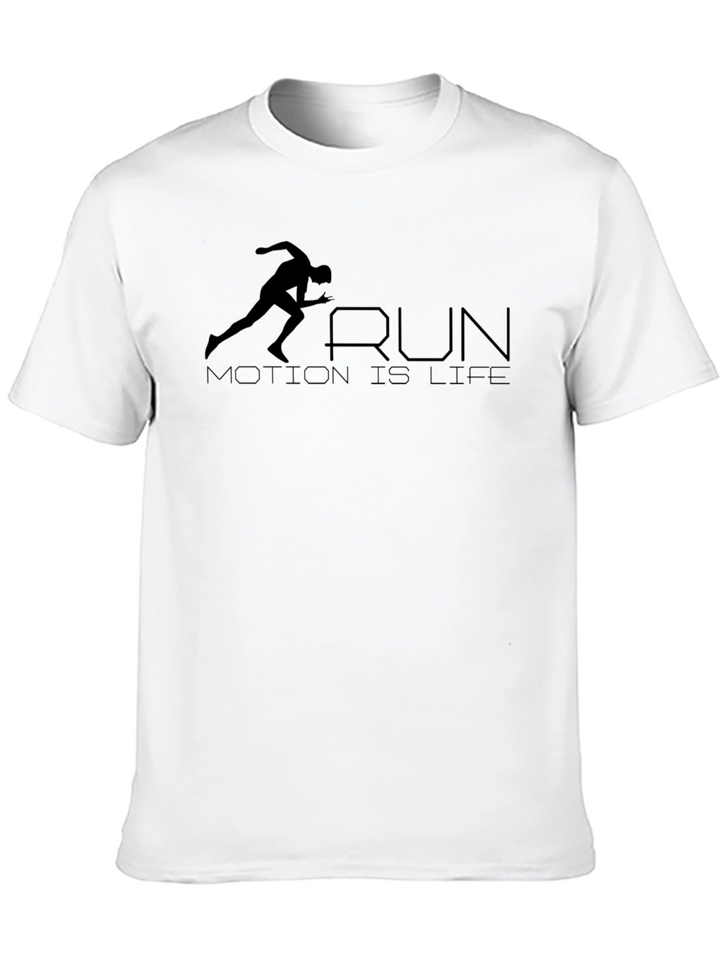 Run Motion Is Life Graphic Tee - Black