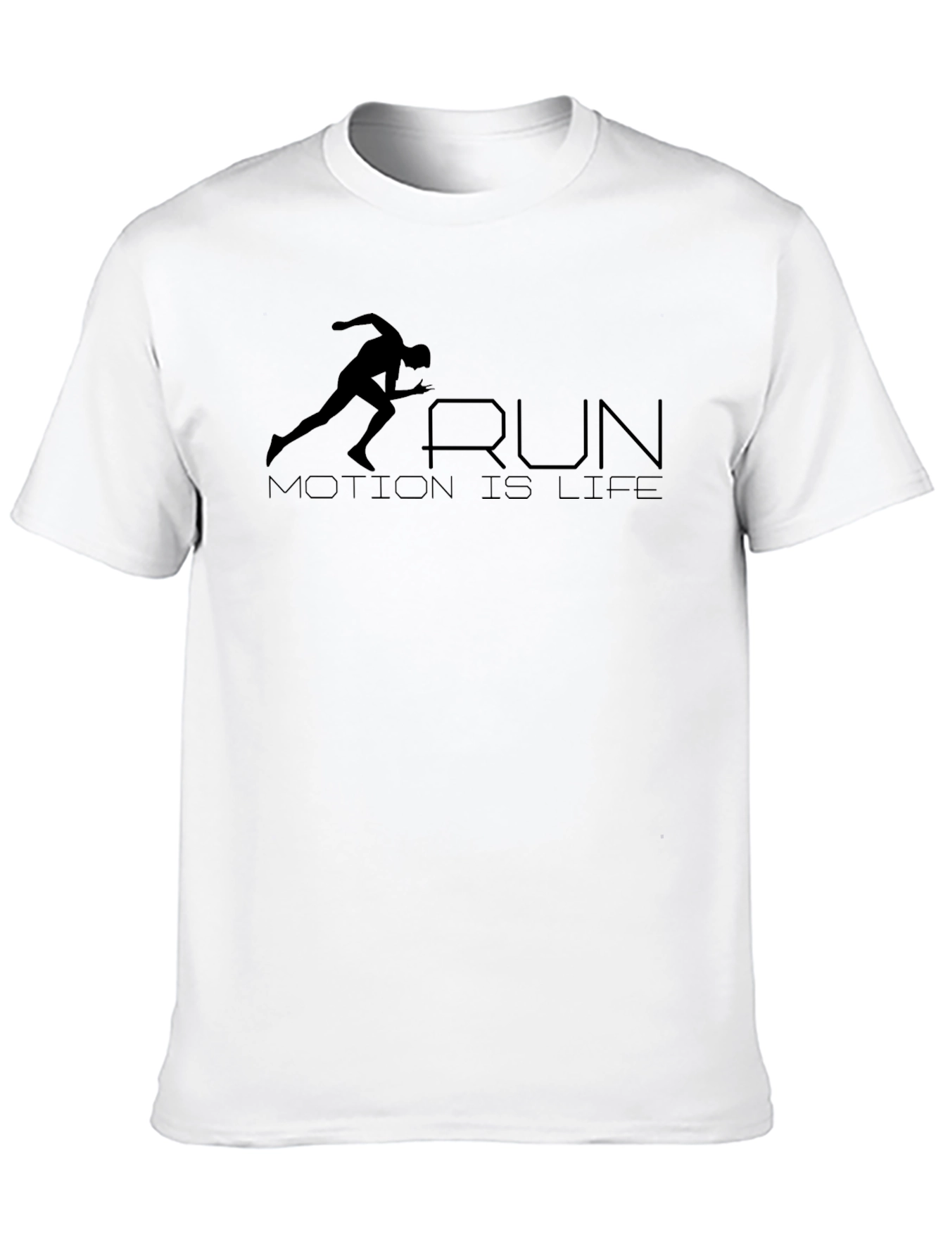 Run Motion Is Life Graphic Tee - Black