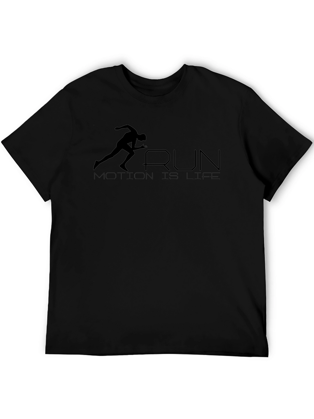 Run Motion Is Life Graphic Tee - Black