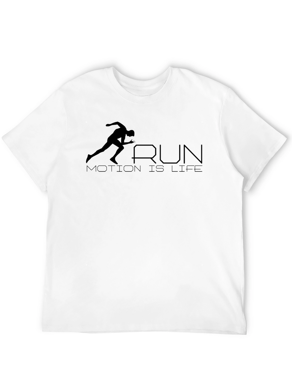Run Motion Is Life Graphic Tee - Black