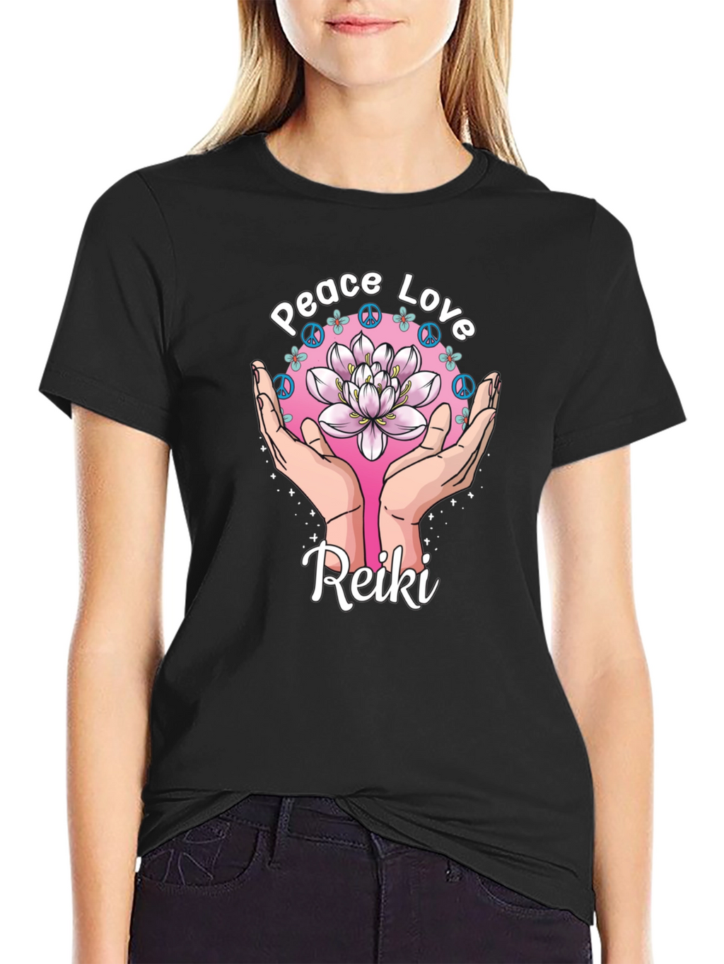 Peace Love Reiki T-Shirt - Spiritual Healing Tee