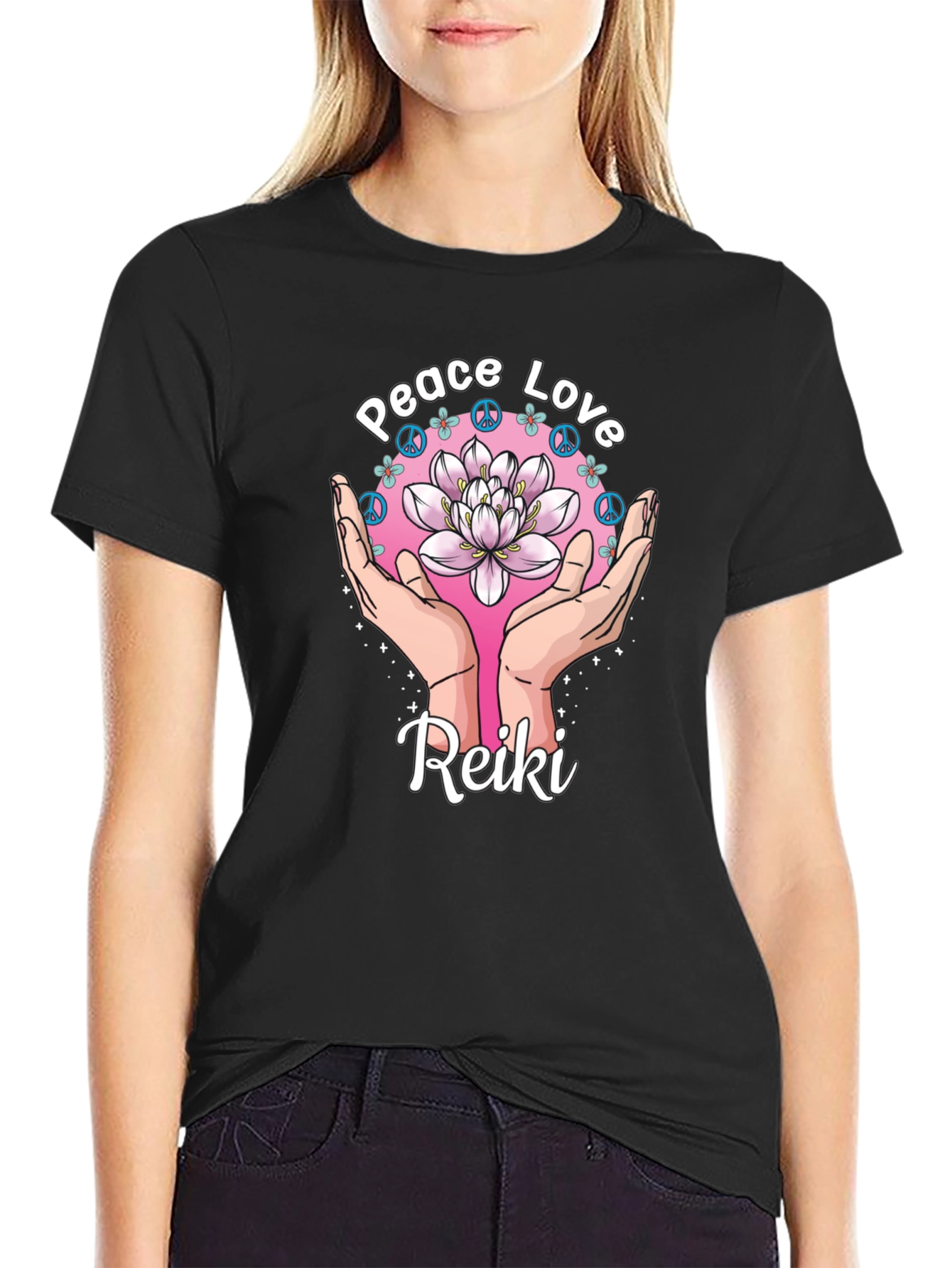Peace Love Reiki T-Shirt - Spiritual Healing Tee