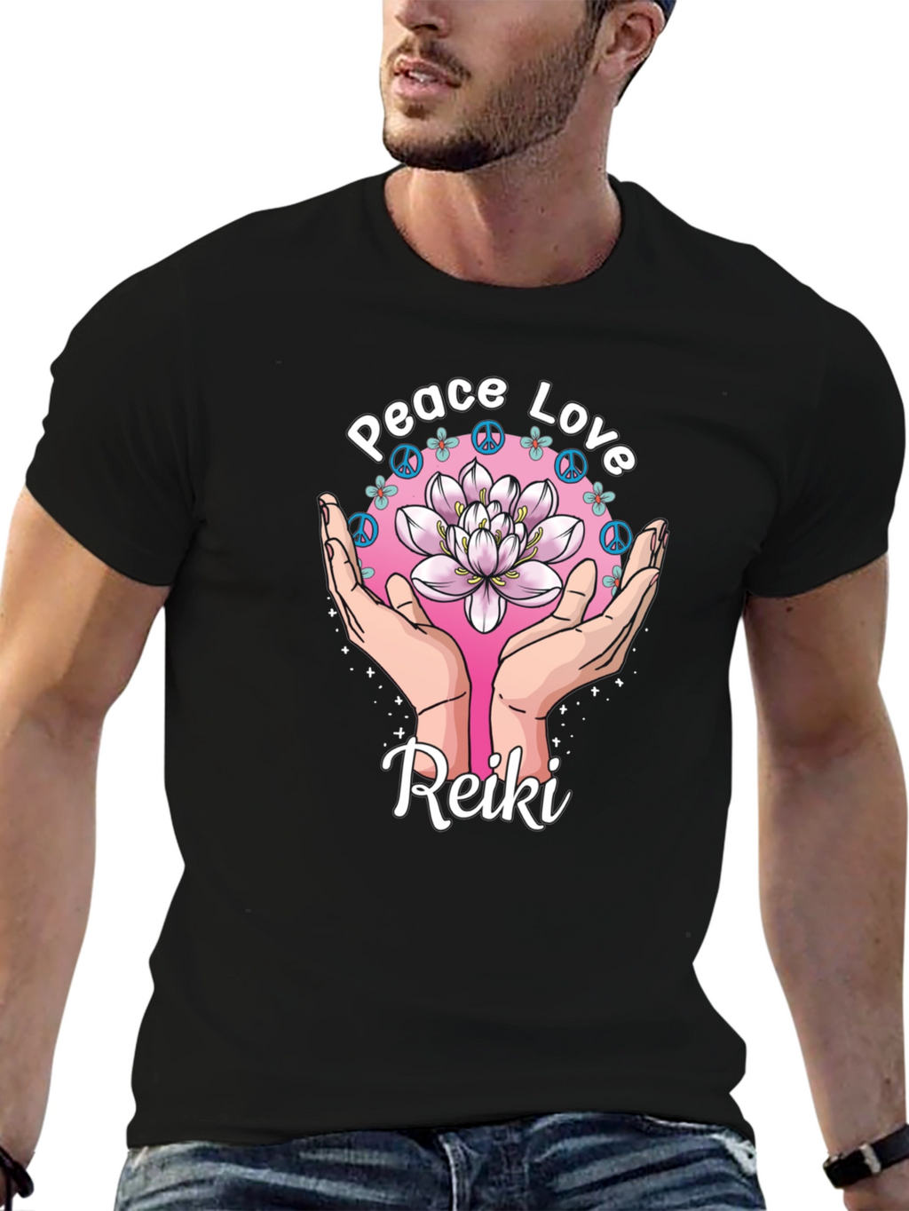 Peace Love Reiki T-Shirt - Spiritual Healing Tee