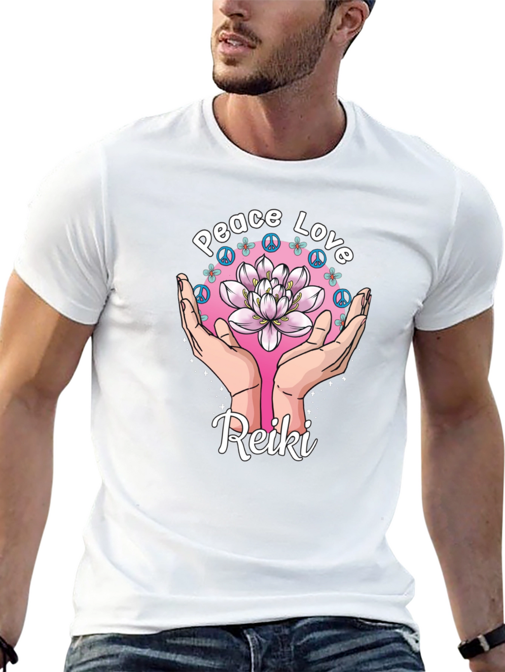 Peace Love Reiki T-Shirt - Spiritual Healing Tee
