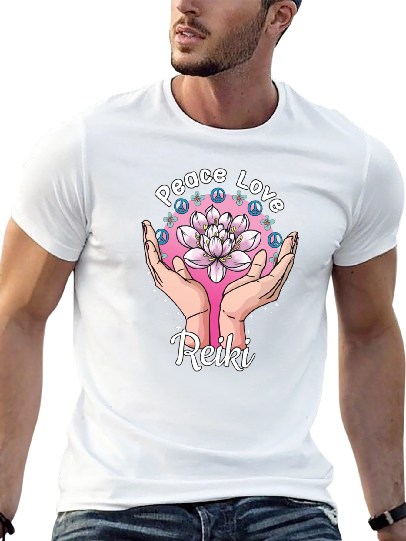Peace Love Reiki T-Shirt - Spiritual Healing Tee
