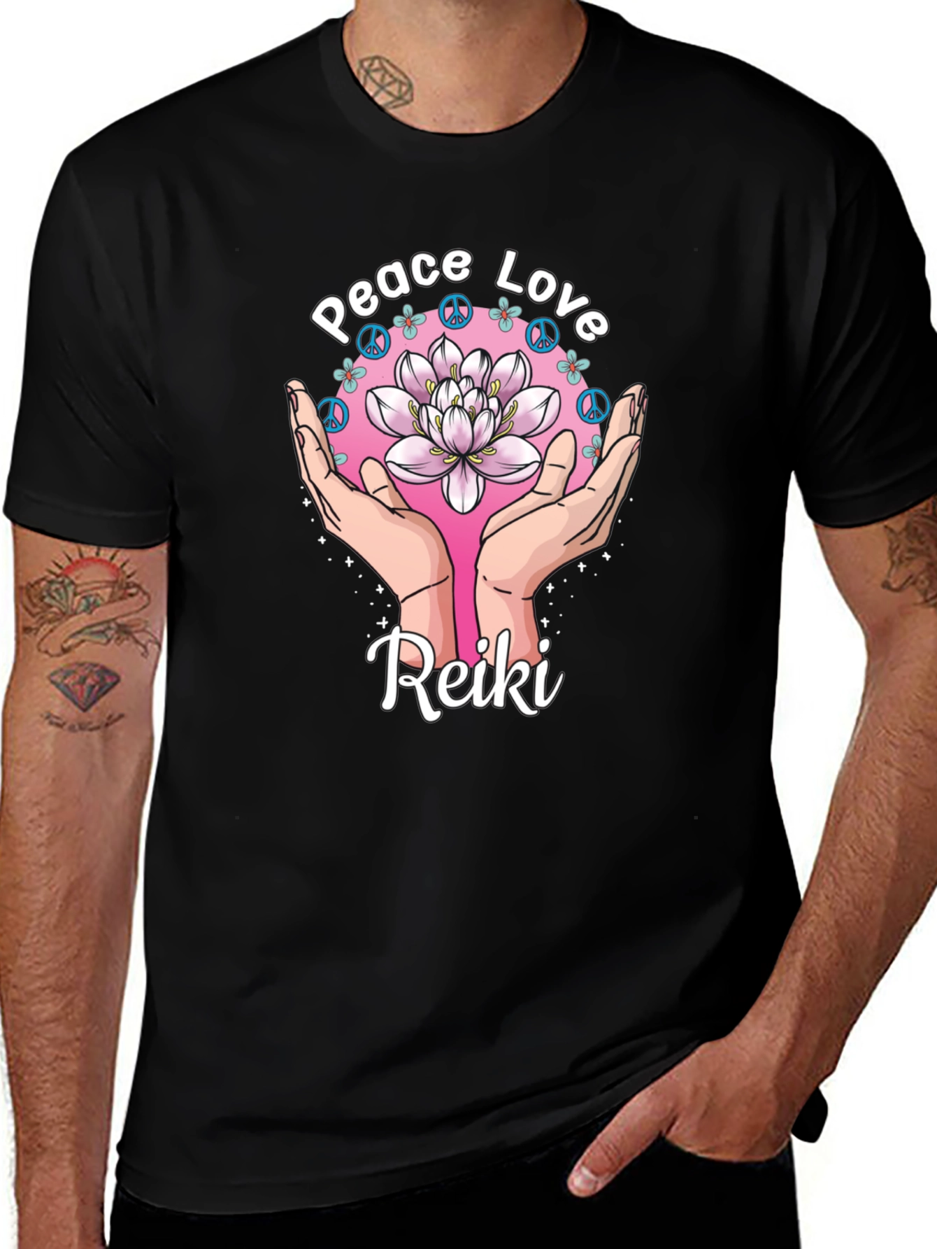 Peace Love Reiki T-Shirt - Spiritual Healing Tee