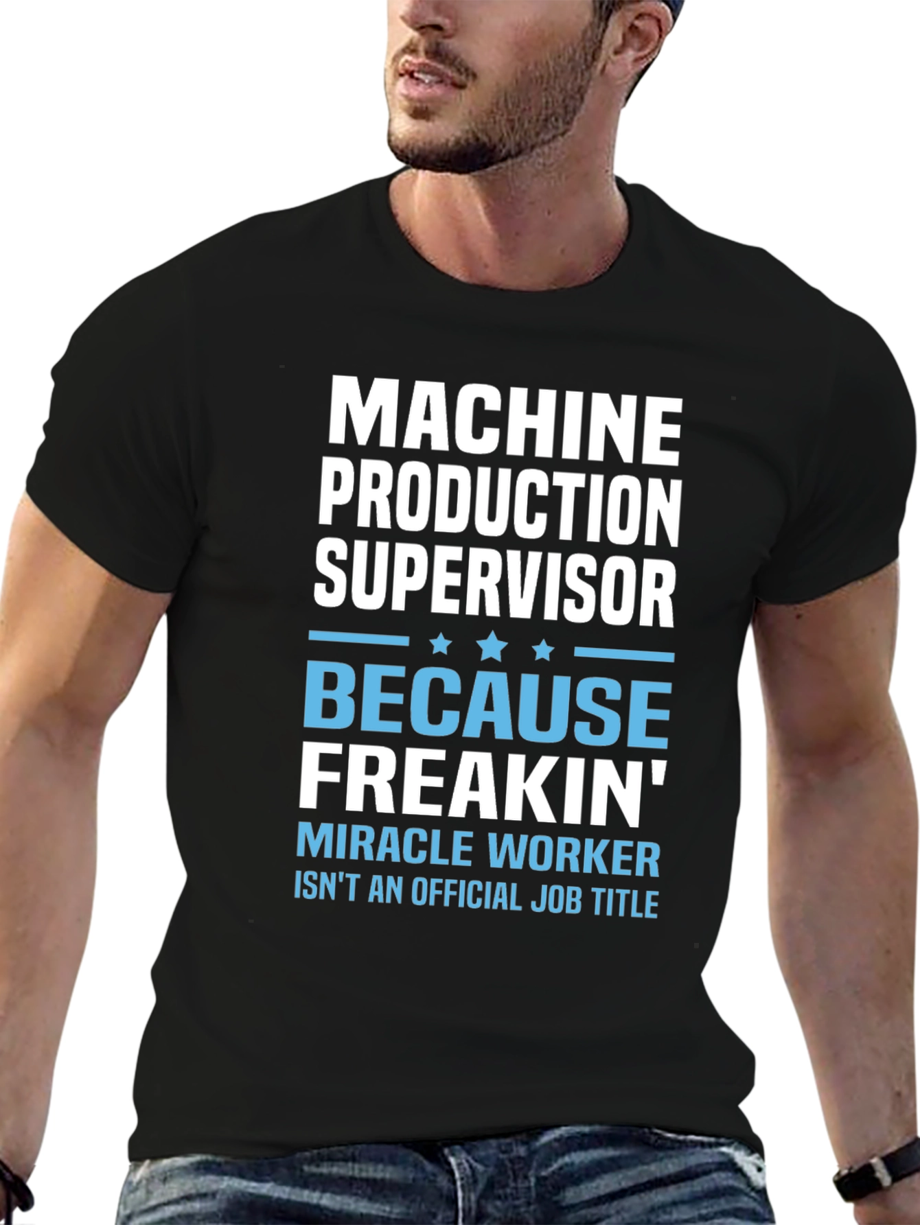 Machine Production Supervisor Funny Job Title T-Shirt