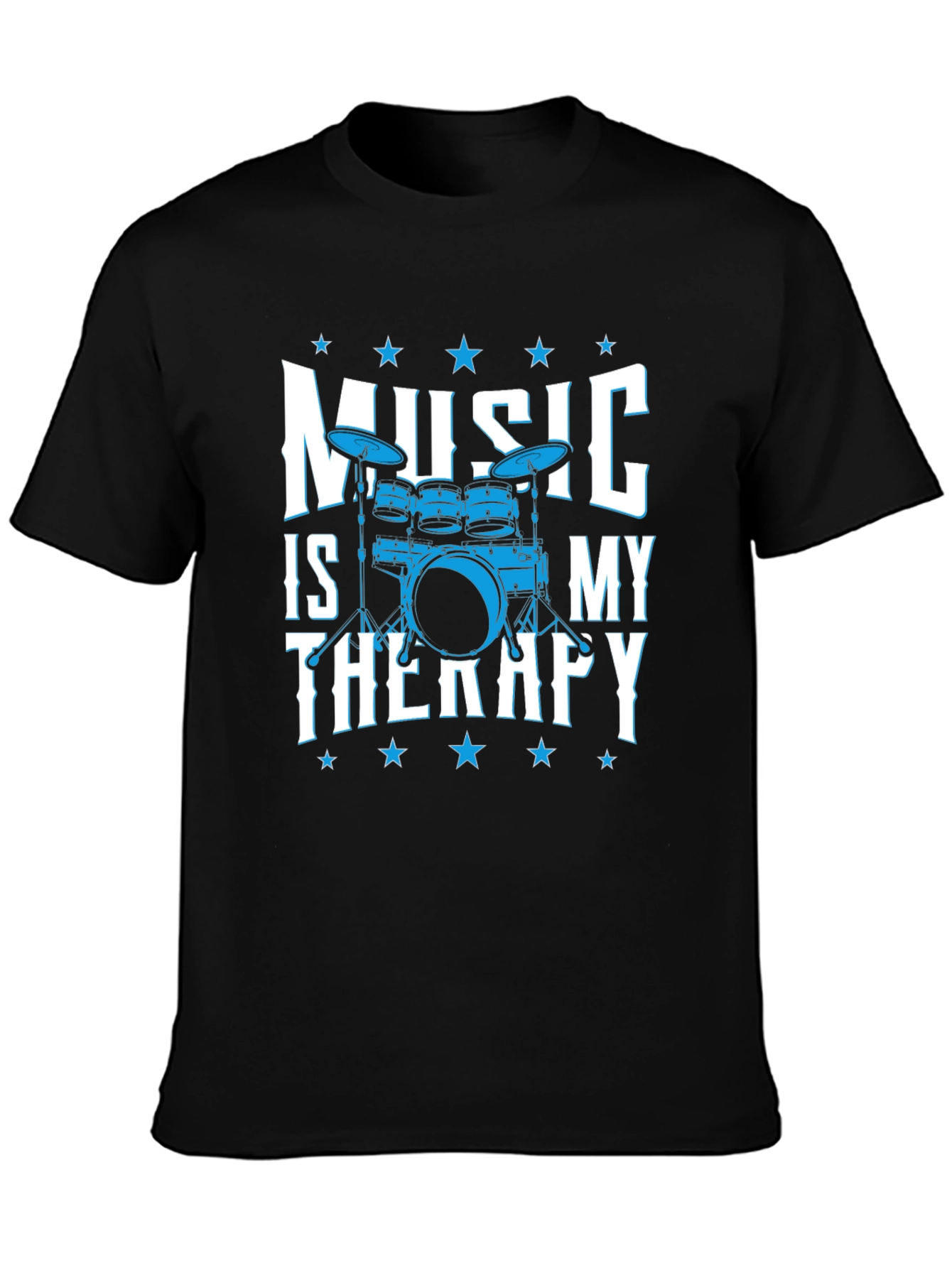 Music is My Therapy Drum Set T-Shirt