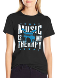 Music is My Therapy Drum Set T-Shirt