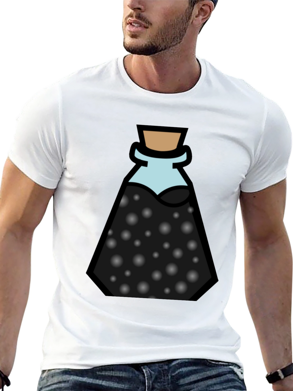 Potion Bottle Graphic Black T-Shirt
