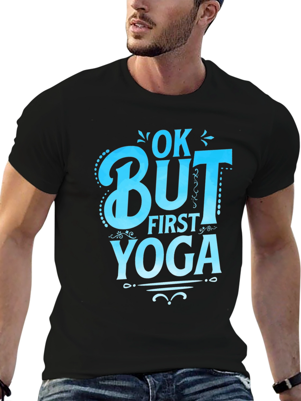Ok But First Yoga Graphic T-Shirt