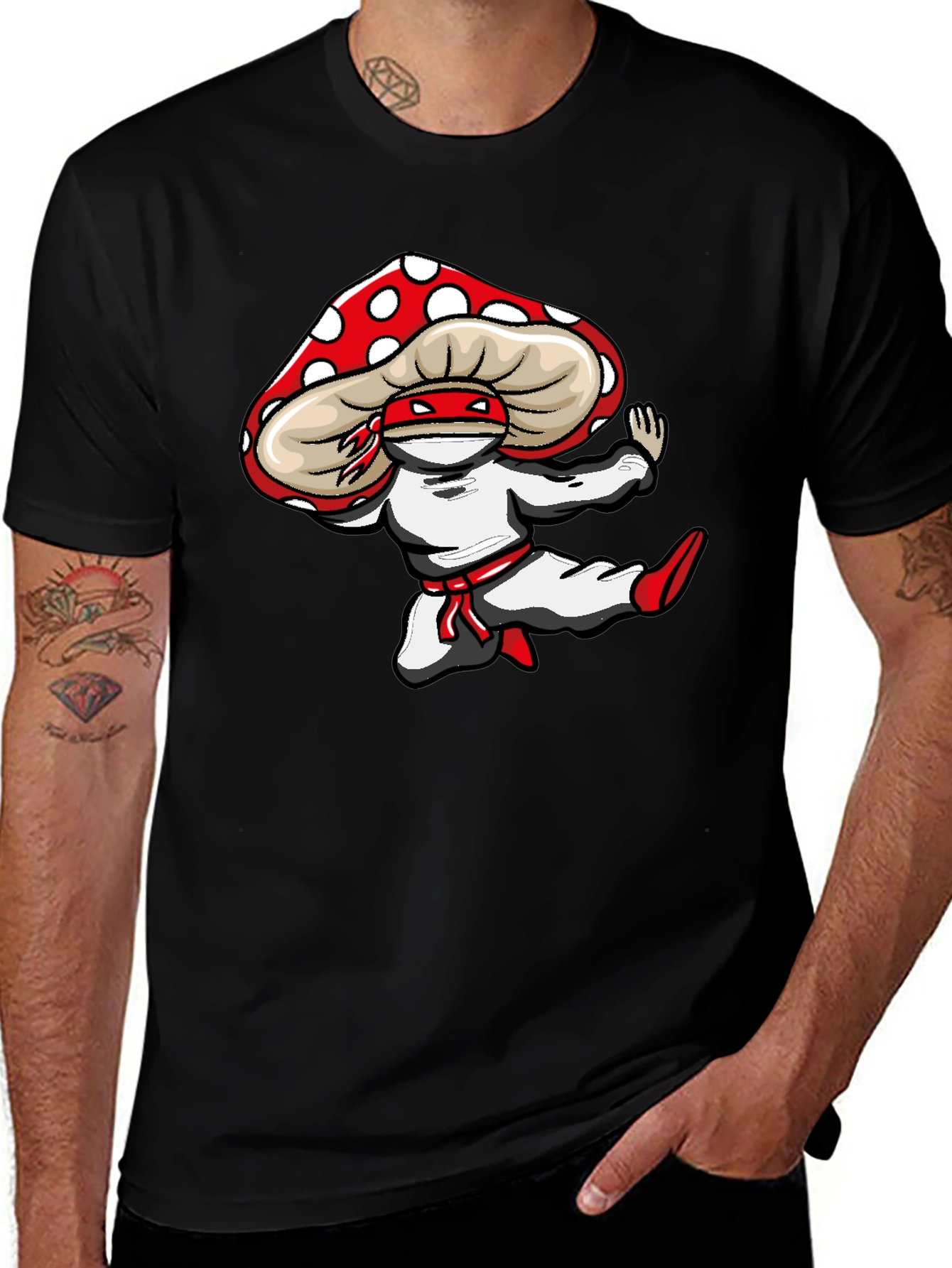 Mushroom Ninja T-Shirt - Fun Graphic Tee