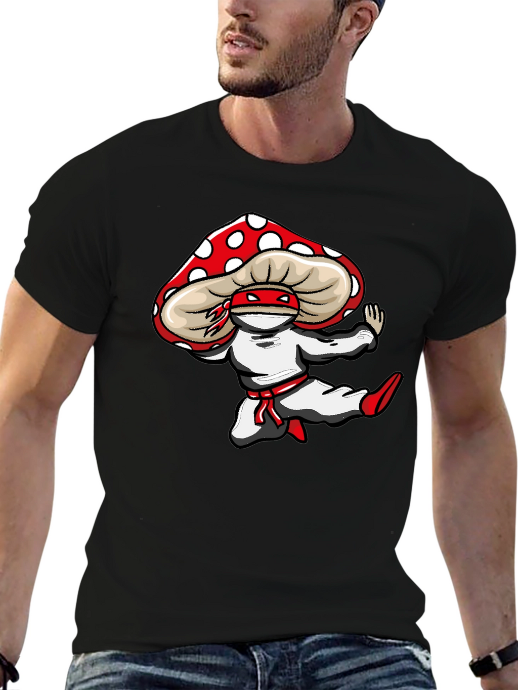 Mushroom Ninja T-Shirt - Fun Graphic Tee