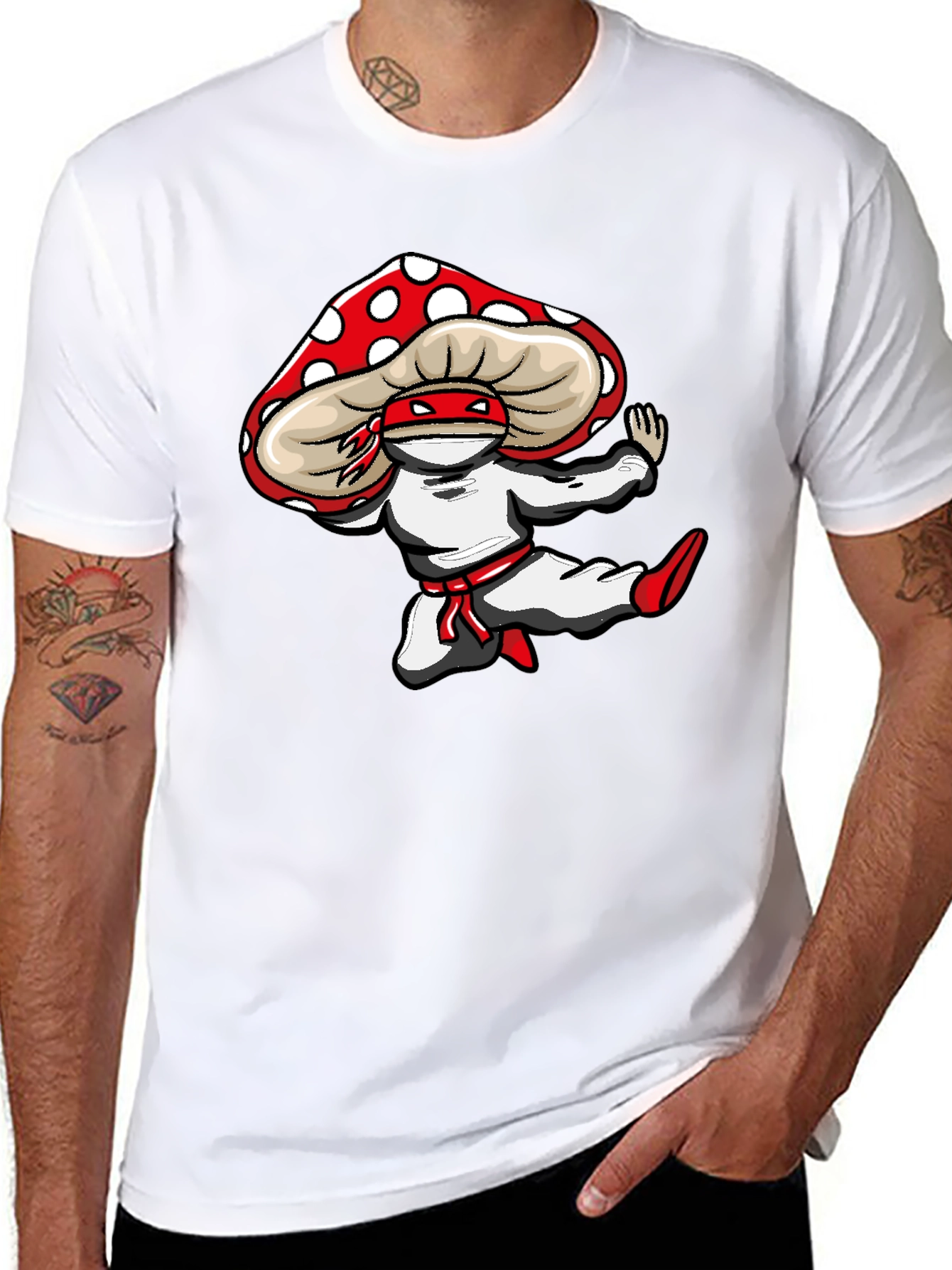 Mushroom Ninja T-Shirt - Fun Graphic Tee