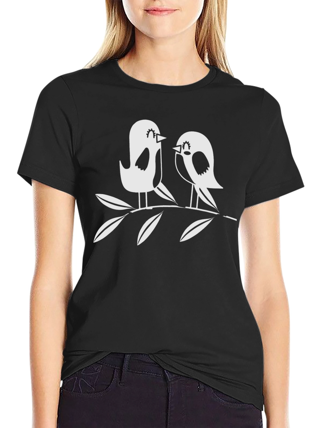 Birds on a Branch Black Tee