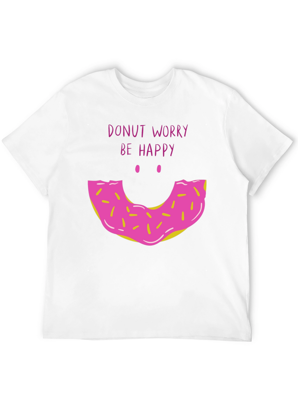 Donut Worry Be Happy Graphic T-Shirt