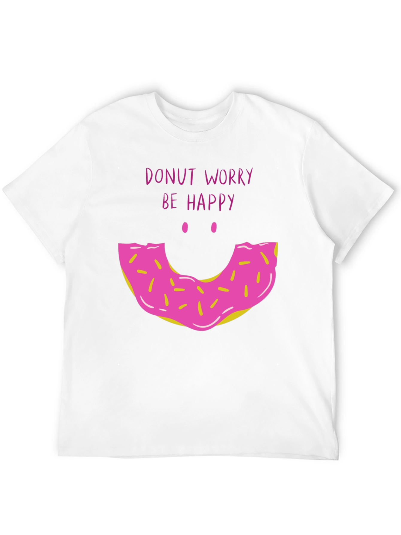Donut Worry Be Happy Graphic T-Shirt
