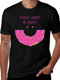 Donut Worry Be Happy Graphic T-Shirt