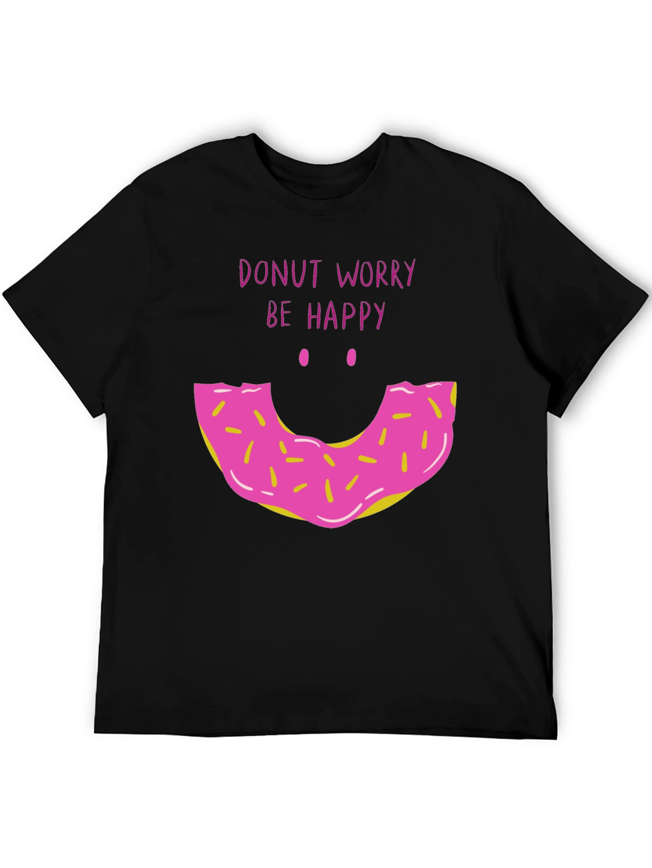 Donut Worry Be Happy Graphic T-Shirt