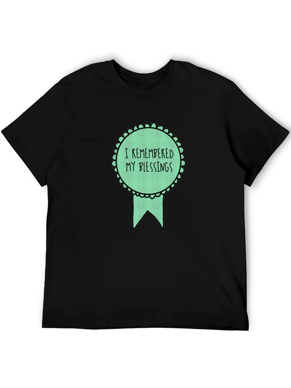 Remembered Blessings Graphic Tee - Black Cotton Blend