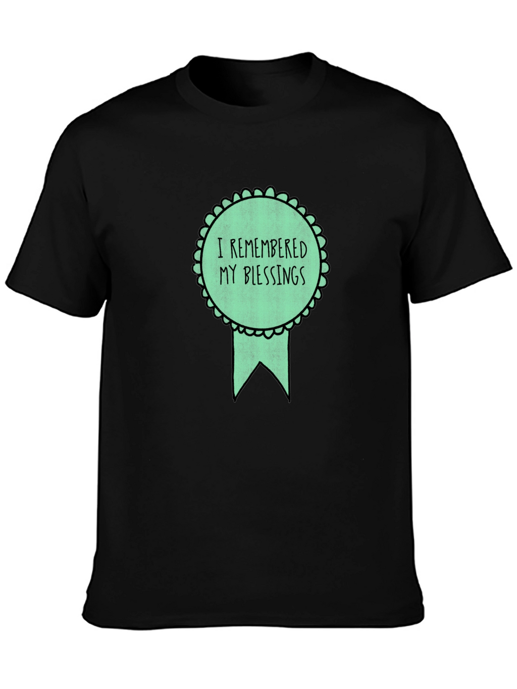Remembered Blessings Graphic Tee - Black Cotton Blend
