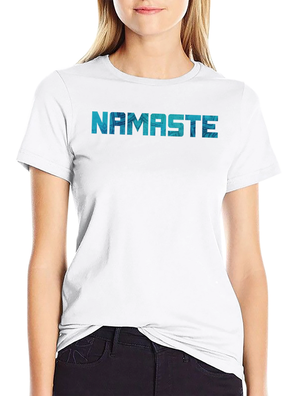 Namaste Graphic Print Black T-Shirt