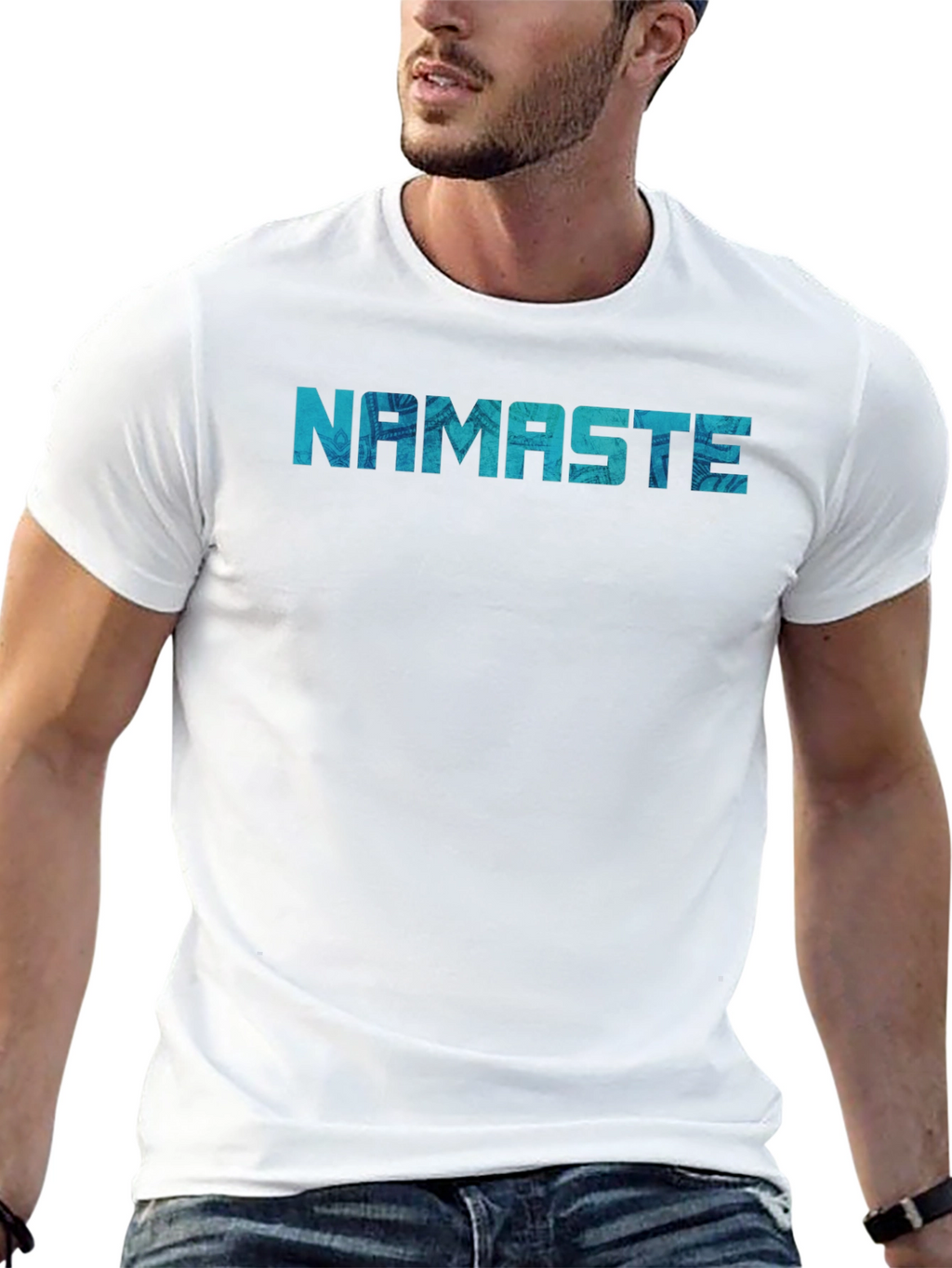 Namaste Graphic Print Black T-Shirt