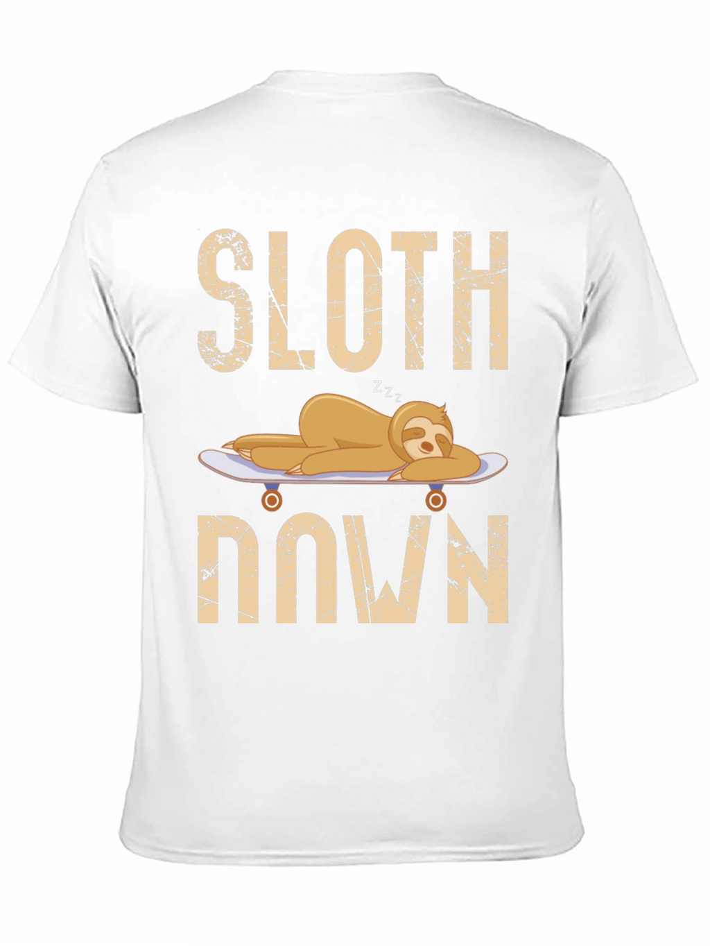 Sloth Down Skateboard Graphic Tee