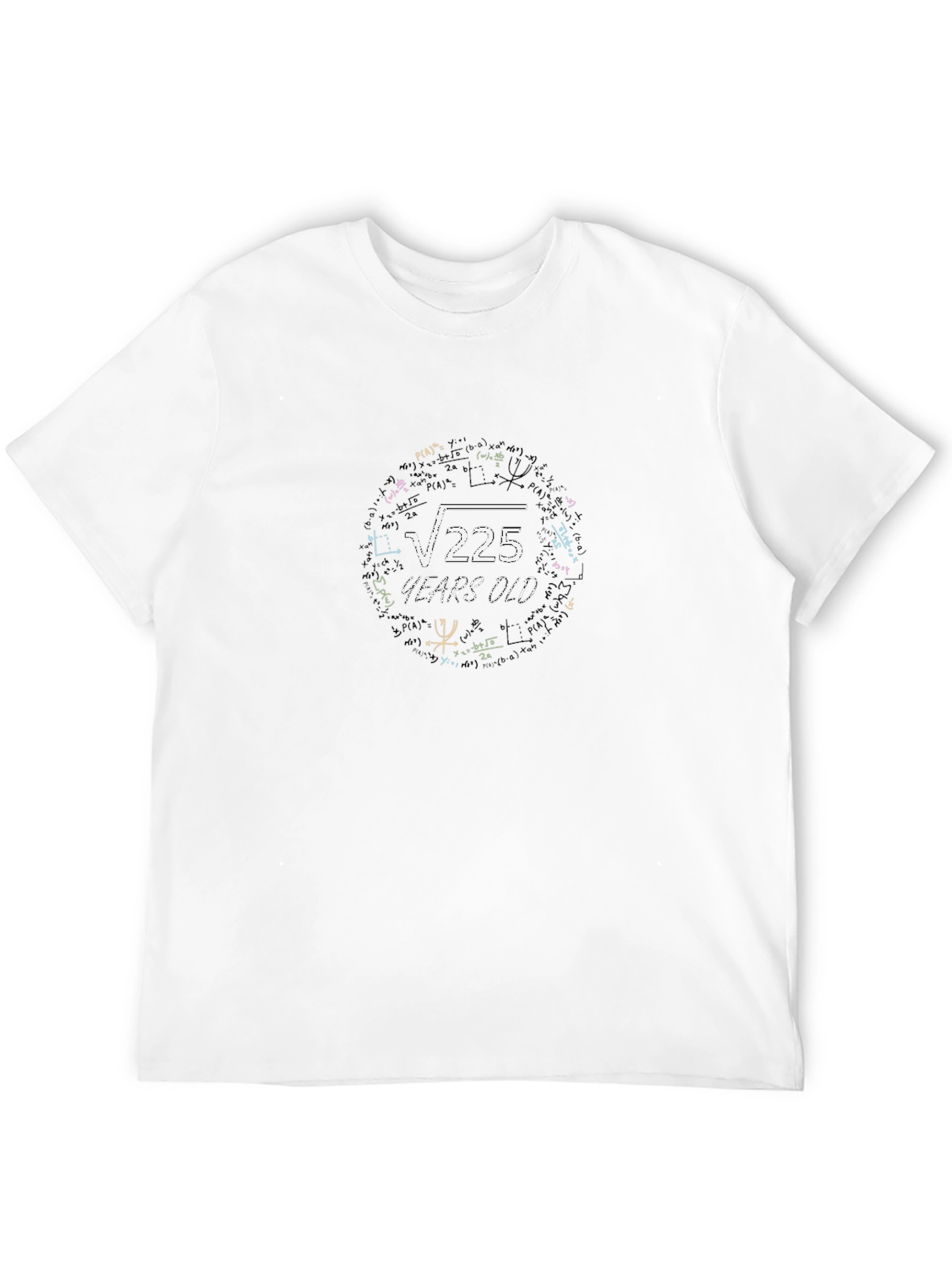 Square Root 225 Years Old Math T-Shirt