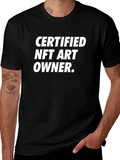 Certified NFT Art Owner Black T-Shirt