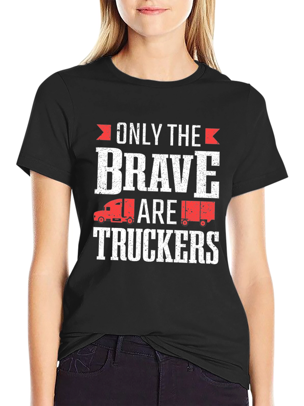 Brave Truckers Graphic Tee - Black