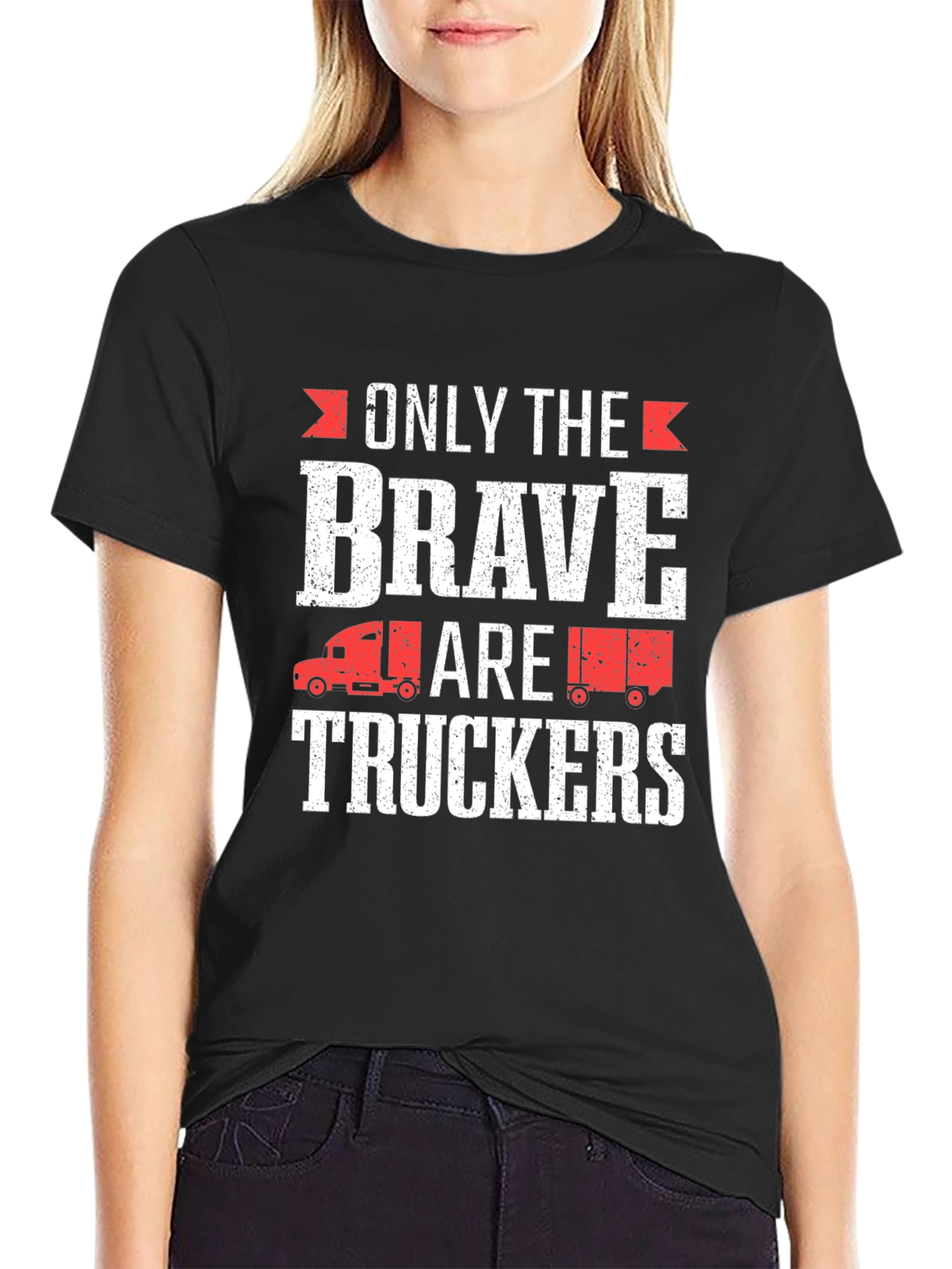 Brave Truckers Graphic Tee - Black