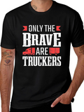 Brave Truckers Graphic Tee - Black