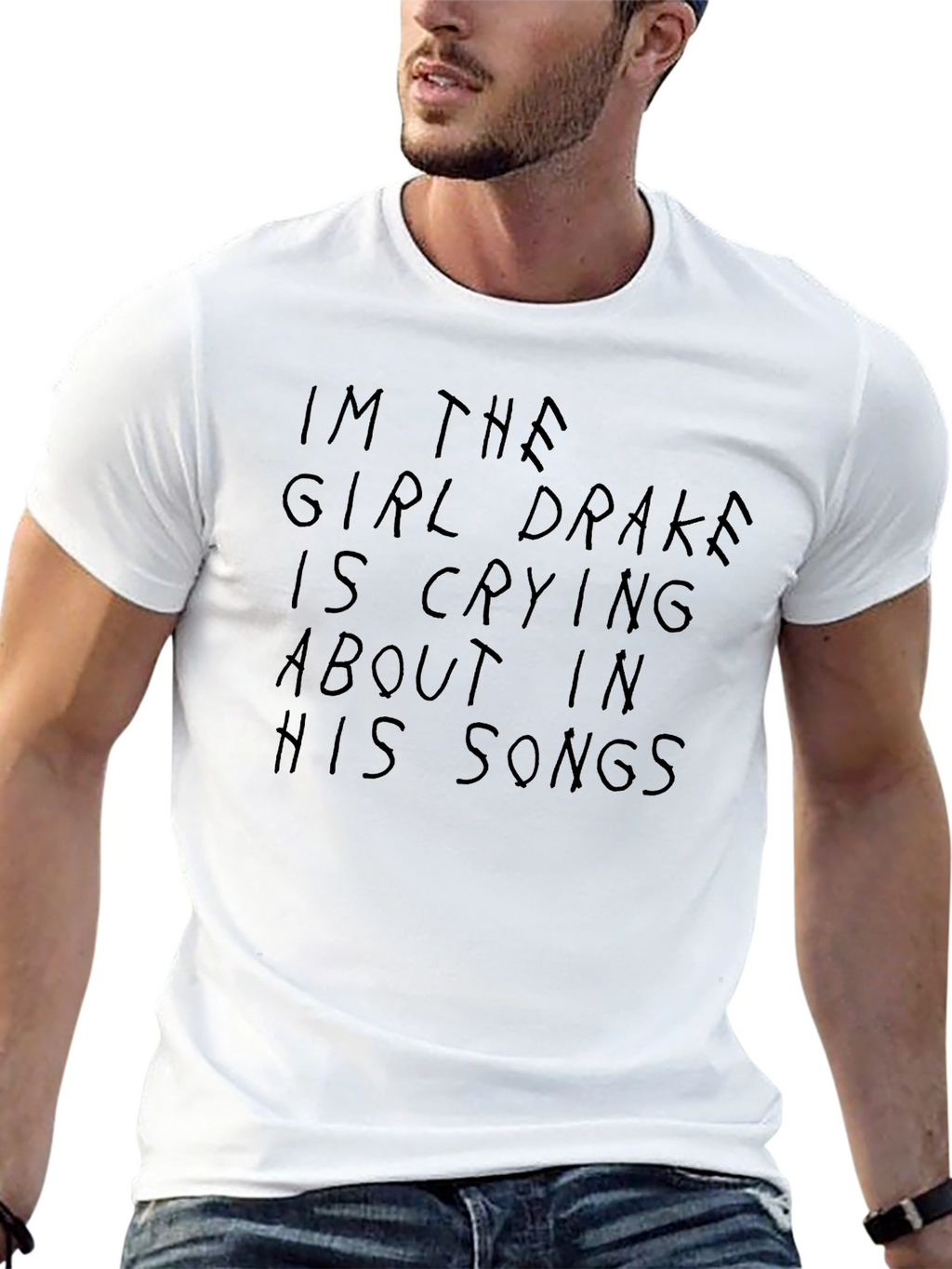 Drake Song Lyric Graphic T-Shirt - Trendy Black Tee