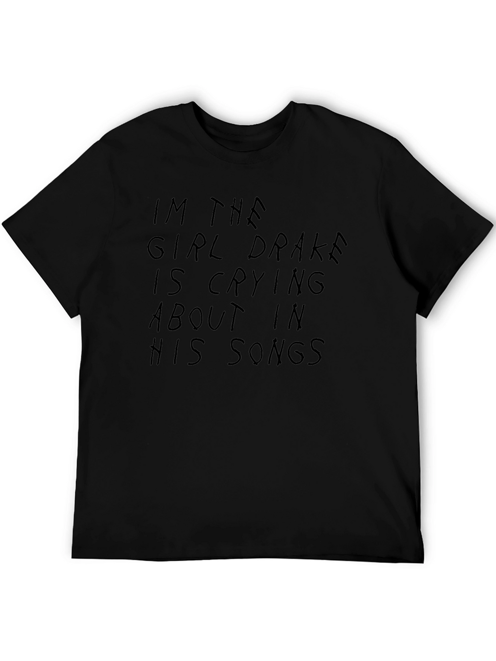 Drake Song Lyric Graphic T-Shirt - Trendy Black Tee
