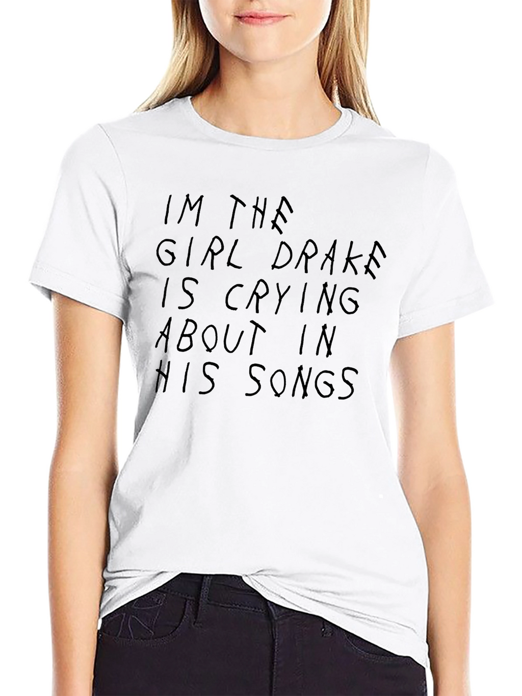 Drake Song Lyric Graphic T-Shirt - Trendy Black Tee