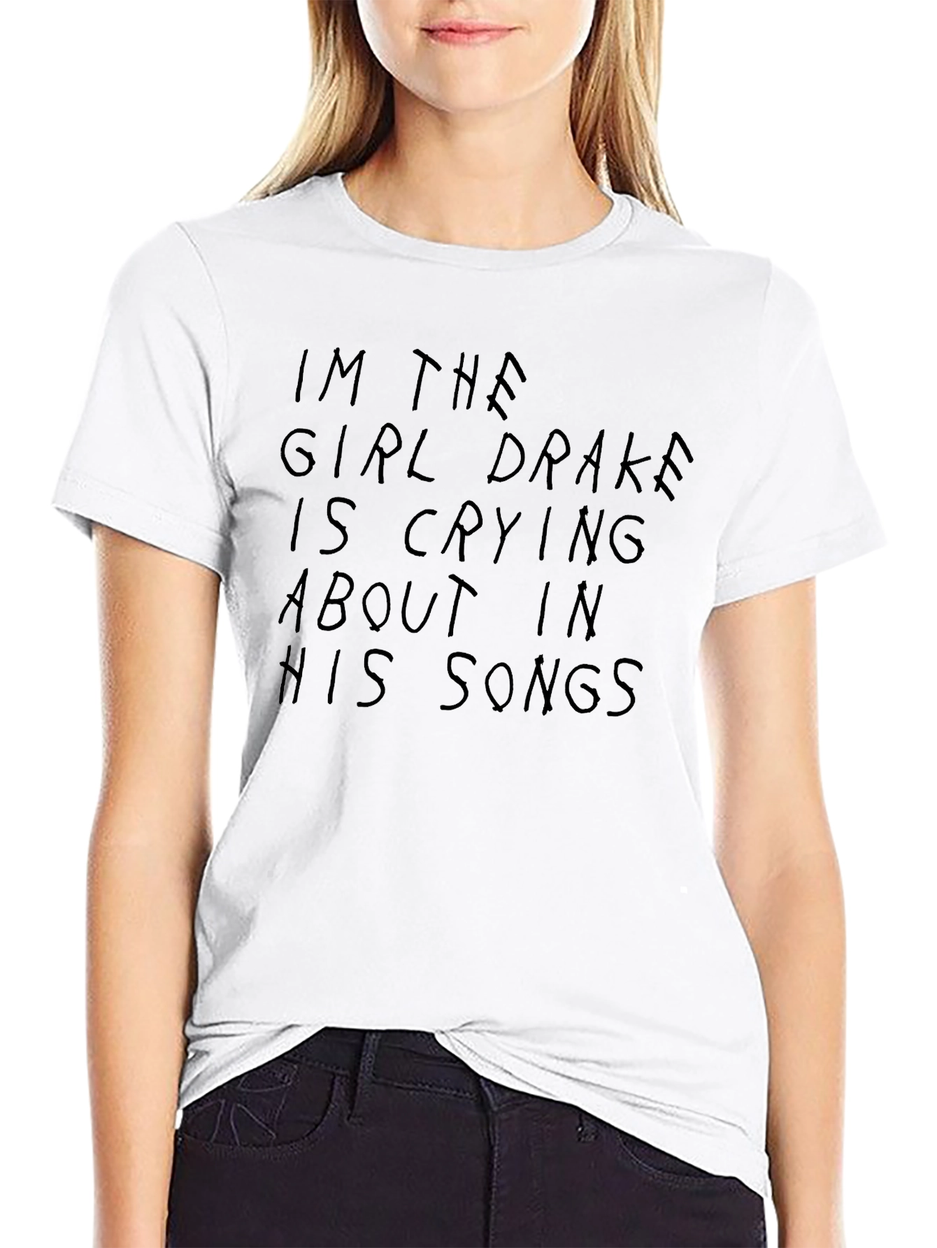 Drake Song Lyric Graphic T-Shirt - Trendy Black Tee