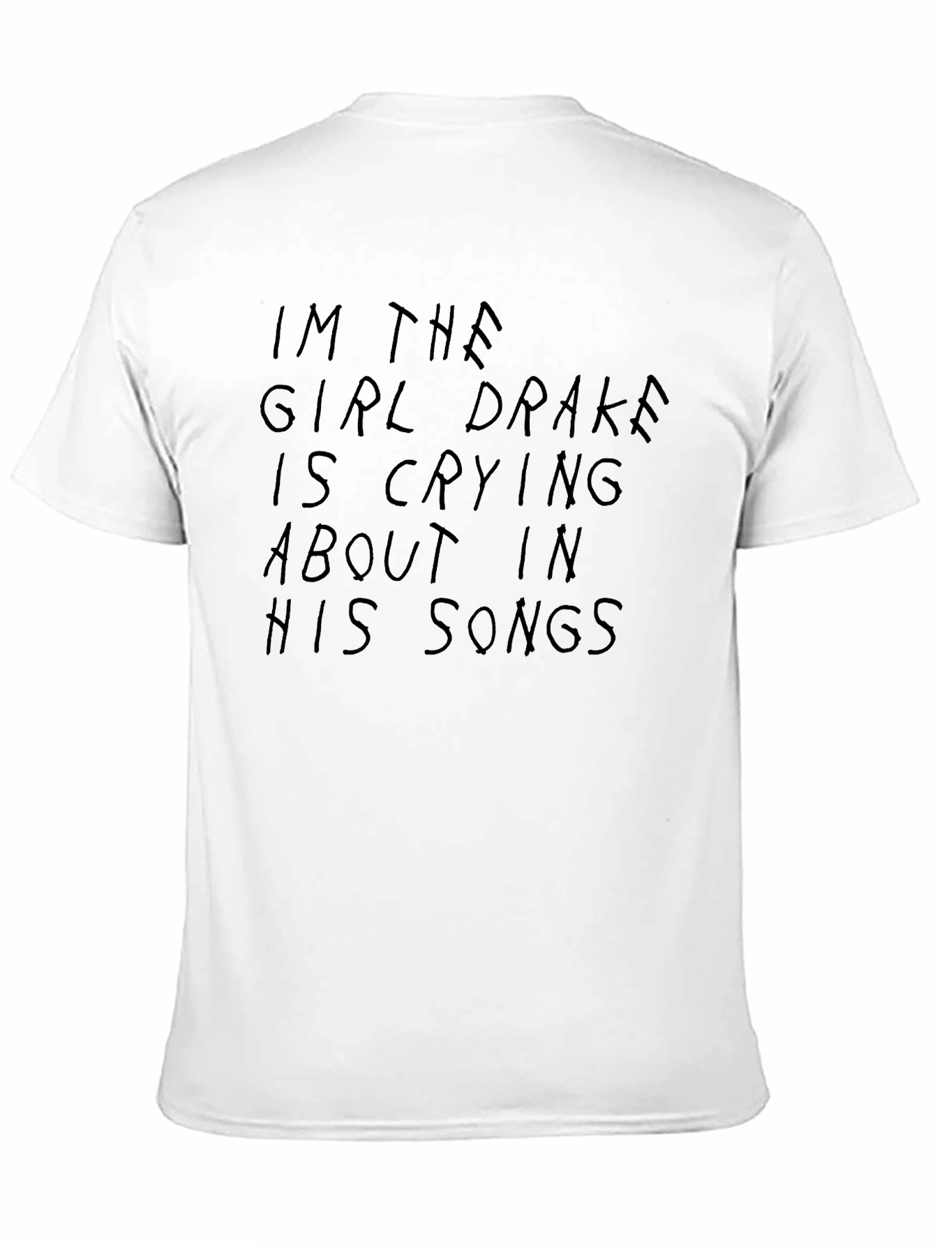 Drake Song Lyric Graphic T-Shirt - Trendy Black Tee