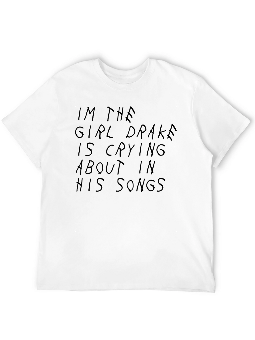 Drake Song Lyric Graphic T-Shirt - Trendy Black Tee