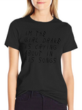 Drake Song Lyric Graphic T-Shirt - Trendy Black Tee