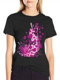 Heart Splash Graphic Tee - Black