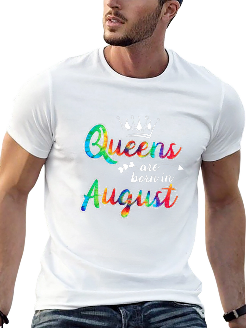Queens Born In August Black T-Shirt