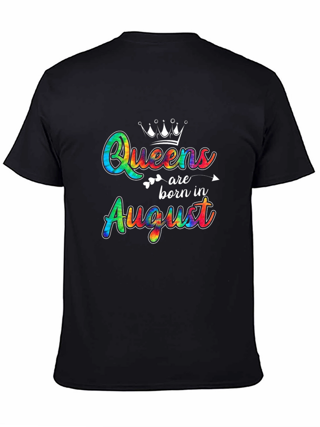 Queens Born In August Black T-Shirt