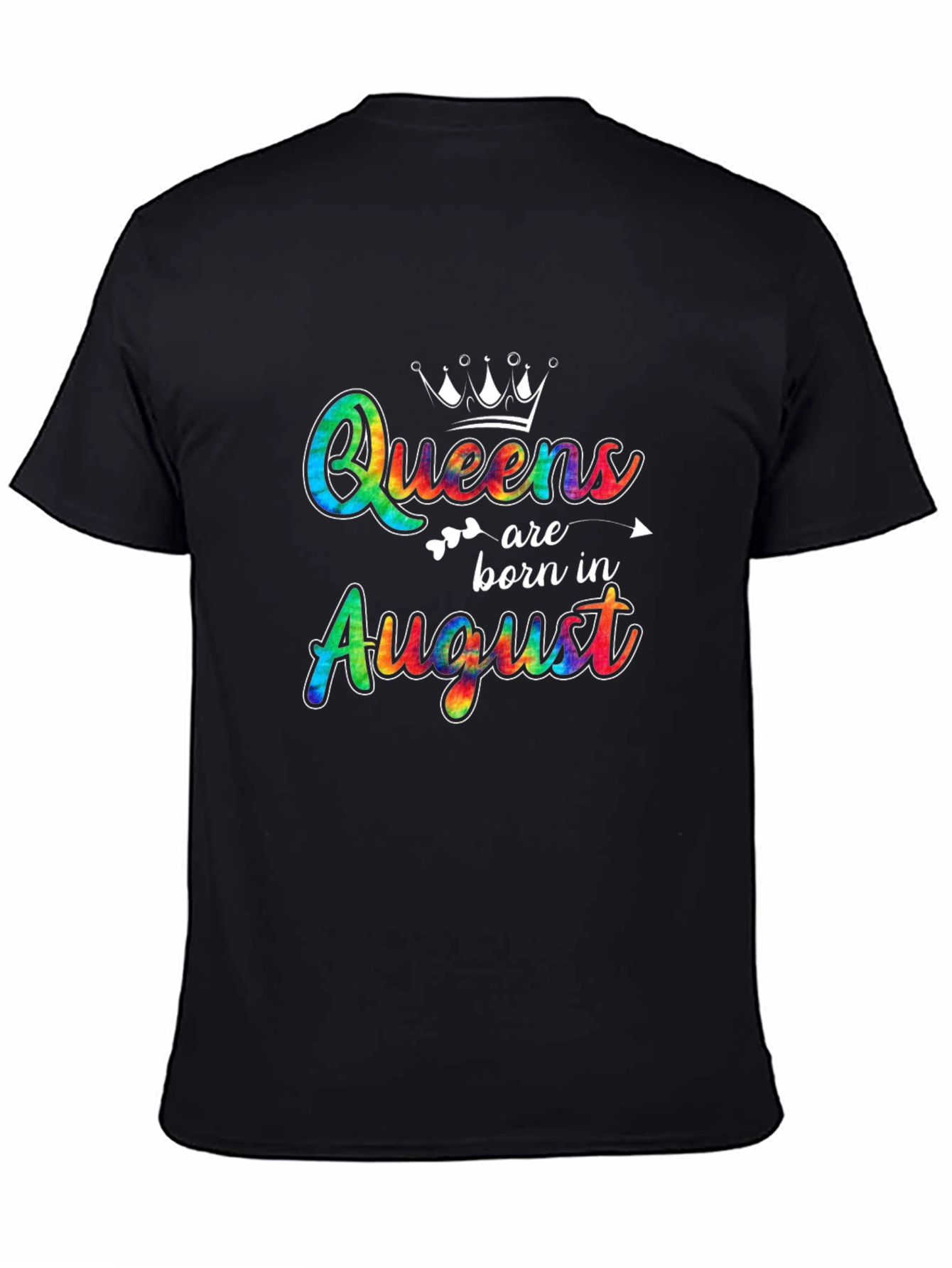 Queens Born In August Black T-Shirt